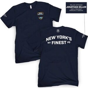 Barstool Sports Merch NY Finest Shirt Unisex Navy Fundraiser Jonathan Diller S/M